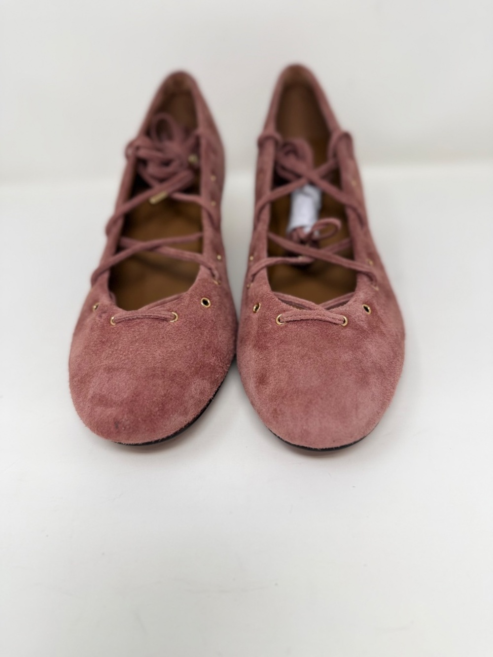 New Madewell The Remy Lace Up Pump Rosy Mauve Sz 8 - Picture 9 of 13